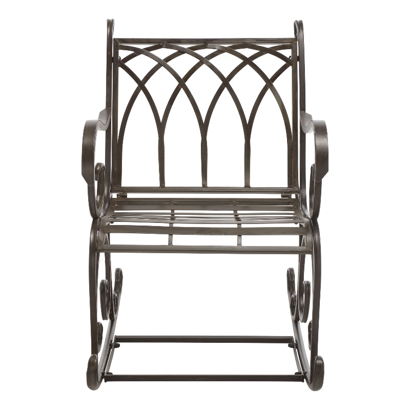 Safavieh Medrano Iron Rocking Chair in Brown