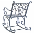Safavieh Medrano Iron Rocking Chair in Blue