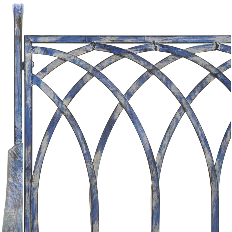 Safavieh Medrano Iron Rocking Chair in Blue