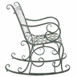 Safavieh Medrano Iron Rocking Chair in Green