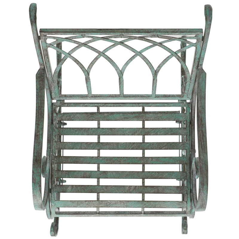 Safavieh Medrano Iron Rocking Chair in Green