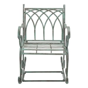 Safavieh Medrano Iron Rocking Chair in Green