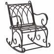 Safavieh Medrano Iron Rocking Chair in Black / Rust