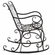 Safavieh Medrano Iron Rocking Chair in Black / Rust