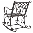 Safavieh Medrano Iron Rocking Chair in Black / Rust