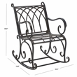 Safavieh Medrano Iron Rocking Chair in Black / Rust