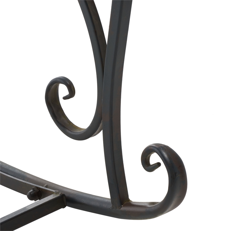 Safavieh Medrano Iron Rocking Chair in Black / Rust