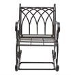 Safavieh Medrano Iron Rocking Chair in Black / Rust