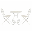 Safavieh Adriel 3Pc Iron Bistro Set in  White