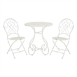 Safavieh Adriel 3Pc Iron Bistro Set in  White