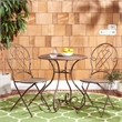 Safavieh Adriel 3Pc Iron Bistro Set in Brown