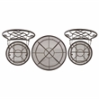 Safavieh Adriel 3Pc Iron Bistro Set in Brown