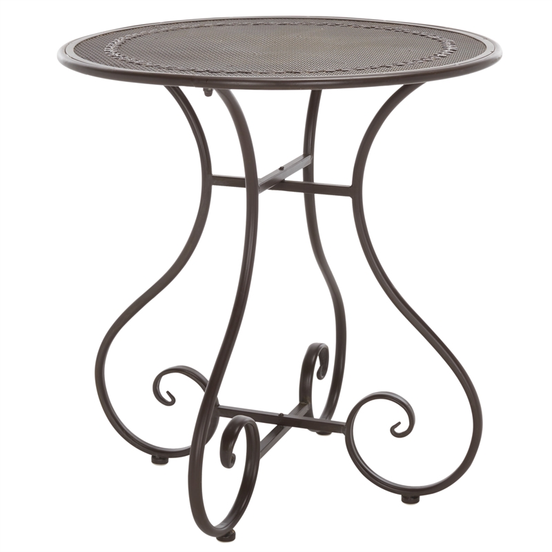 Safavieh Adriel 3Pc Iron Bistro Set in Brown