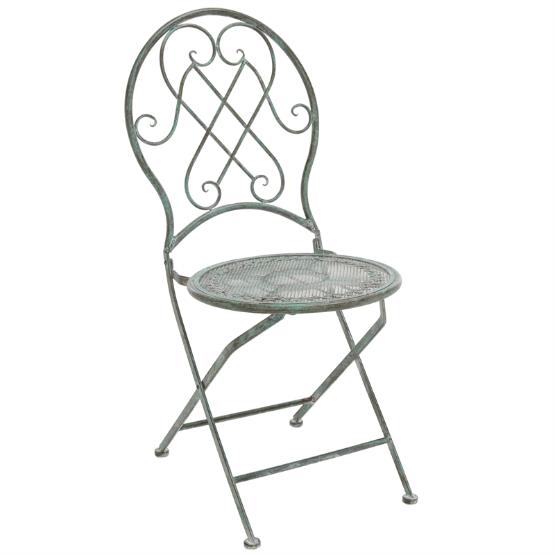 Safavieh Adriel 3Pc Iron Bistro Set in Green