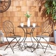 Safavieh Adriel 3Pc Iron Bistro Set in Black / Rust