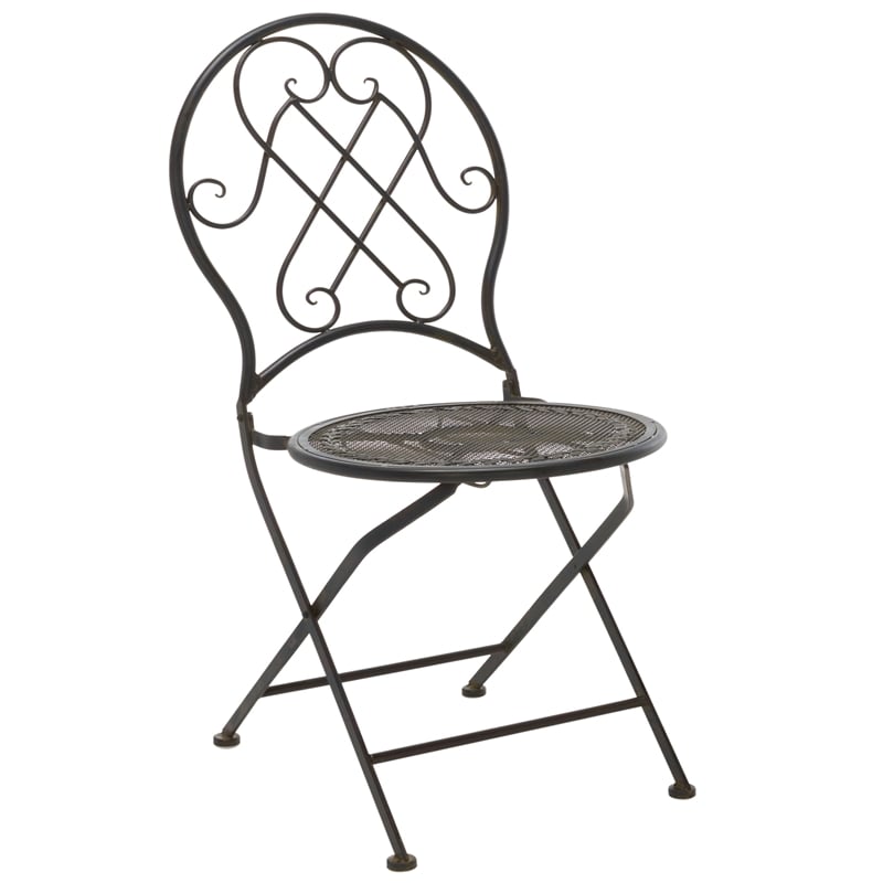 Safavieh Adriel 3Pc Iron Bistro Set in Black / Rust