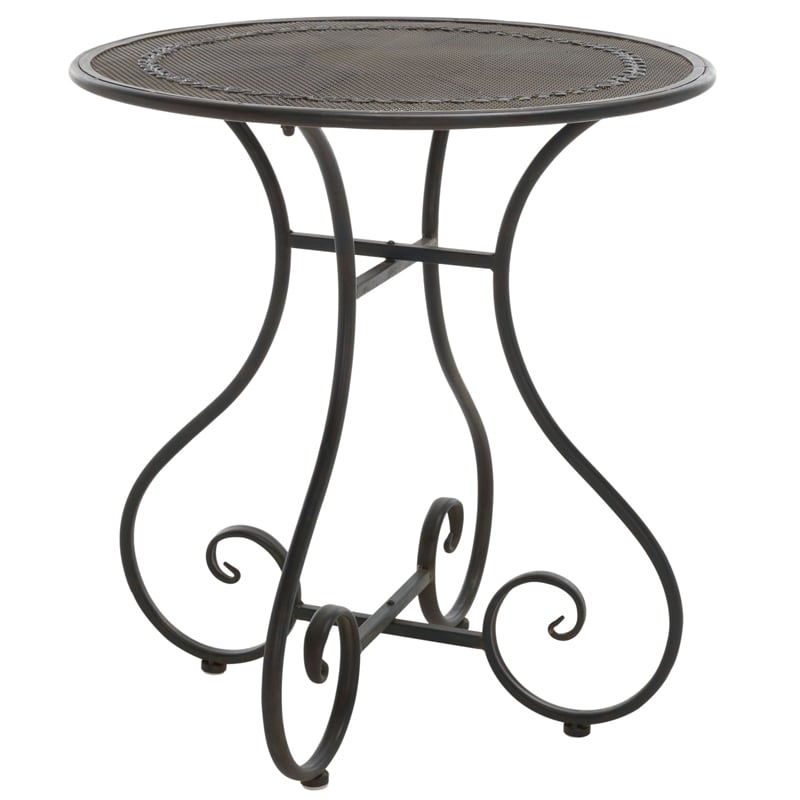 Safavieh Adriel 3Pc Iron Bistro Set in Black / Rust
