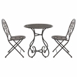 Safavieh Adriel 3Pc Iron Bistro Set in Black / Rust