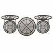 Safavieh Adriel 3Pc Iron Bistro Set in Black / Rust