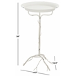 Safavieh Nigel Iron Bird Bath in White