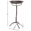 Safavieh Nigel Iron Bird Bath in Brown