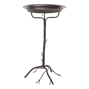 Safavieh Nigel Iron Bird Bath in Brown