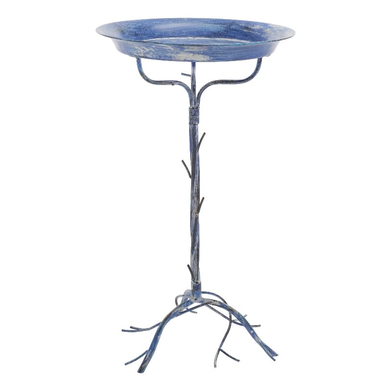 Safavieh Nigel Iron Bird Bath in Blue