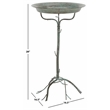 Safavieh Nigel Iron Bird Bath in Green