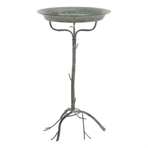 Safavieh Nigel Iron Bird Bath in Green