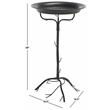 Safavieh Nigel Iron Bird Bath in Black / Rust