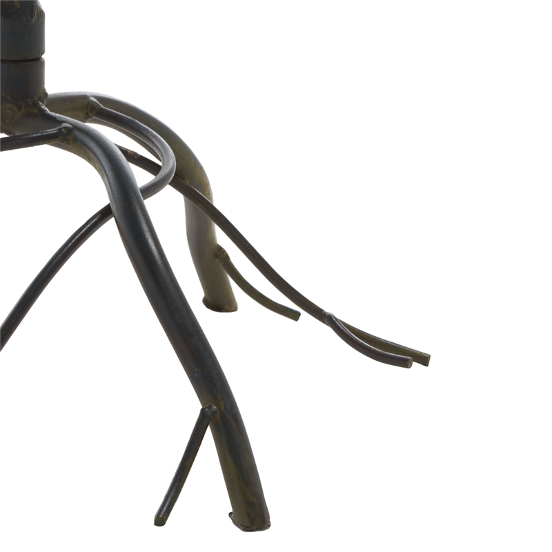Safavieh Nigel Iron Bird Bath in Black / Rust