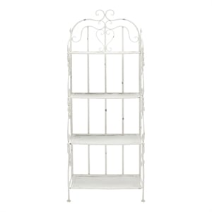 Safavieh Tyrique 4 Tier Iron Shelf Unit in White