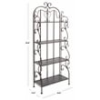 Safavieh Tyrique 4 Tier Iron Shelf Unit in Brown