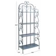 Safavieh Tyrique 4 Tier Iron Shelf Unit in Blue
