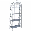 Safavieh Tyrique 4 Tier Iron Shelf Unit in Blue