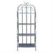 Safavieh Tyrique 4 Tier Iron Shelf Unit in Blue