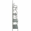 Safavieh Tyrique 4 Tier Iron Shelf Unit in Green