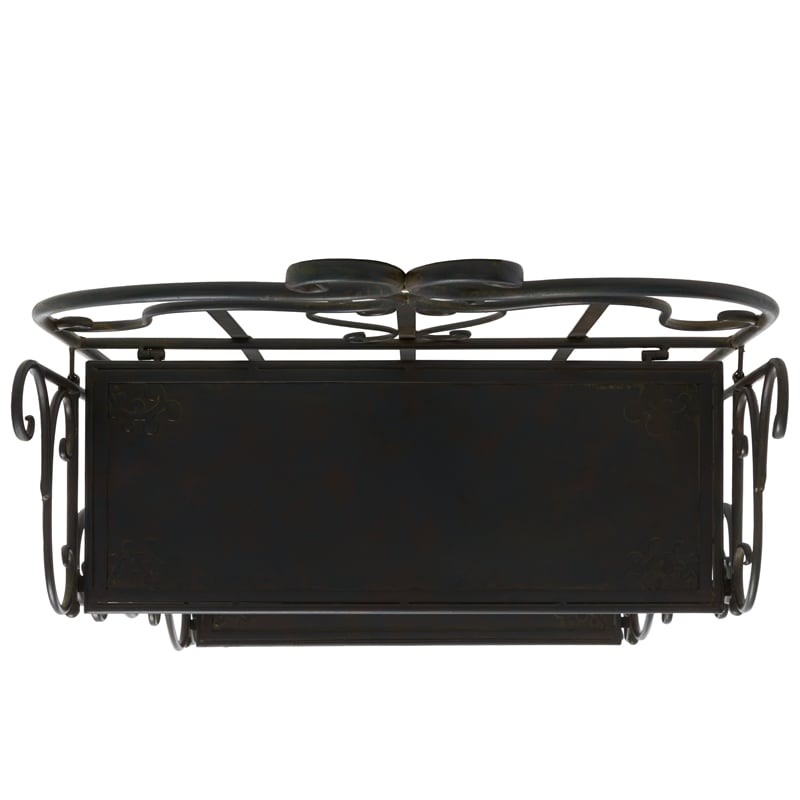 Safavieh Tyrique 4 Tier Iron Shelf Unit in Black / Rust