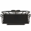 Safavieh Tyrique 4 Tier Iron Shelf Unit in Black / Rust