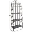 Safavieh Tyrique 4 Tier Iron Shelf Unit in Black / Rust