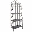 Safavieh Tyrique 4 Tier Iron Shelf Unit in Black / Rust