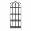 Safavieh Tyrique 4 Tier Iron Shelf Unit in Black / Rust