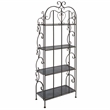 Safavieh Tyrique 4 Tier Iron Shelf Unit in Black / Rust