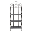 Safavieh Tyrique 4 Tier Iron Shelf Unit in Black / Rust