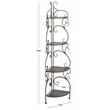 Safavieh Turuca 4 Tier Iron Corner Shelf  in Brown