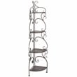 Safavieh Turuca 4 Tier Iron Corner Shelf  in Brown