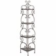 Safavieh Turuca 4 Tier Iron Corner Shelf  in Brown