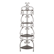 Safavieh Turuca 4 Tier Iron Corner Shelf  in Brown