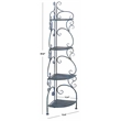Safavieh Turuca 4 Tier Iron Corner Shelf  in Blue