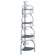 Safavieh Turuca 4 Tier Iron Corner Shelf  in Blue